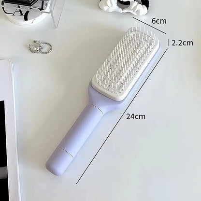 4 In 1 Self Cleaning Hair Brush New Self-Cleaning Anti-Static Massage Comb Scalable Rotate Lifting Self Cleaning Hairbrush